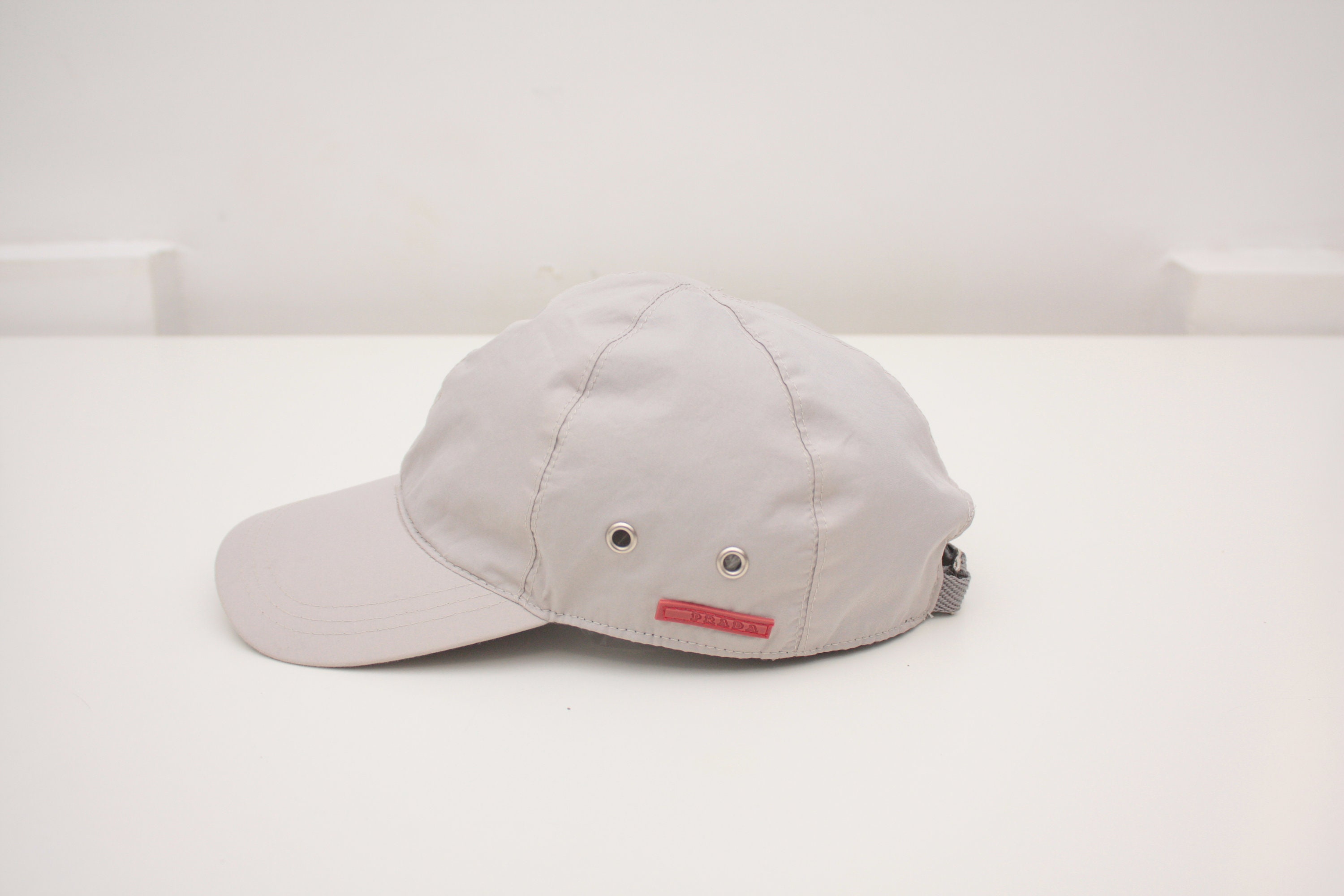 Prada Gray Nylon Vintage Baseball Cap Hat Made in Italy - Etsy Denmark