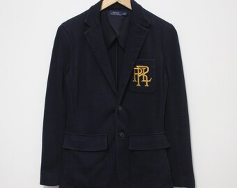 Polo Ralph Lauren Blazer décontracté bleu marine pour femmes 2