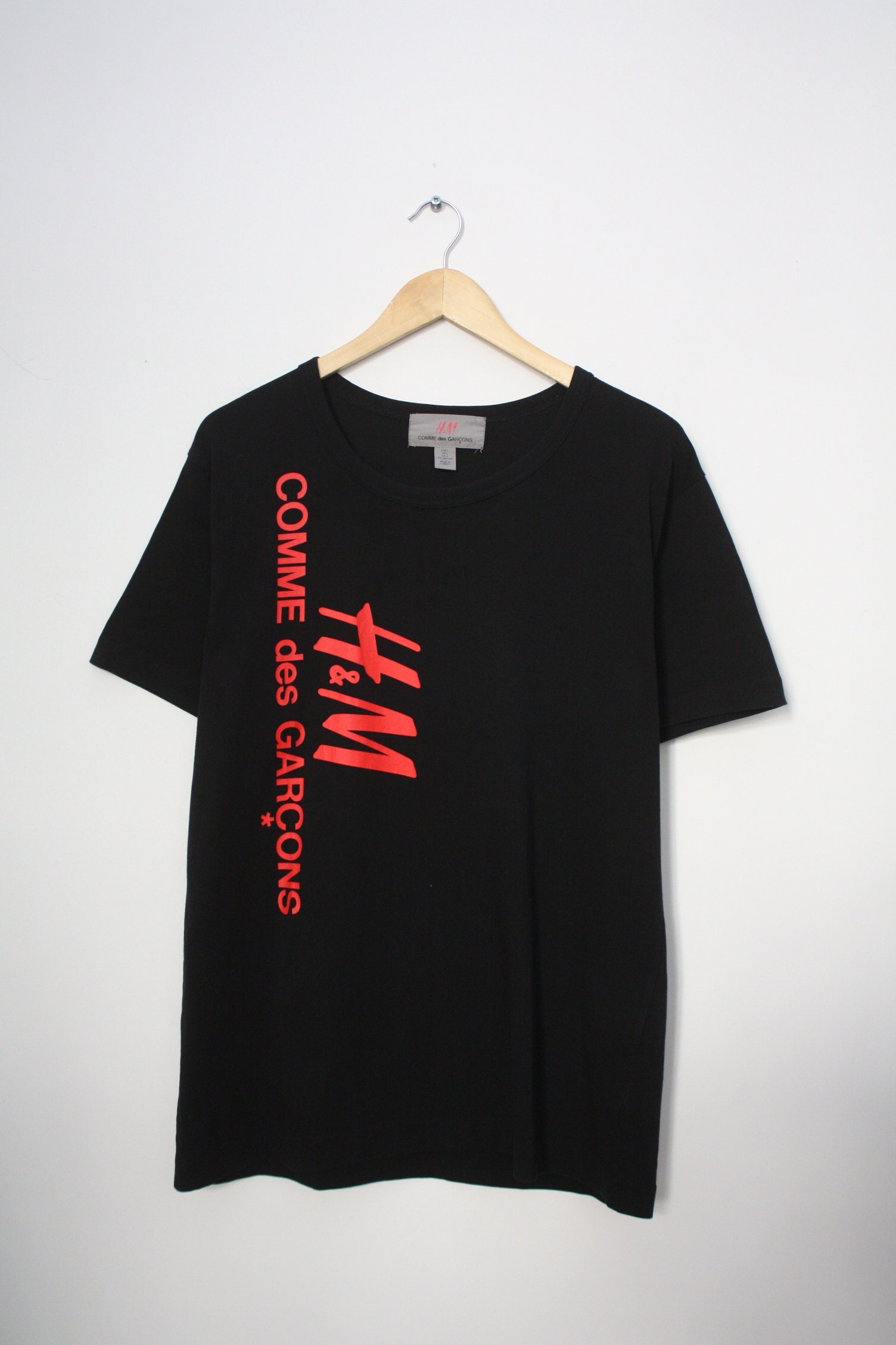 Comme Des Garcons X H M Black T shirt Size Large Etsy Canada