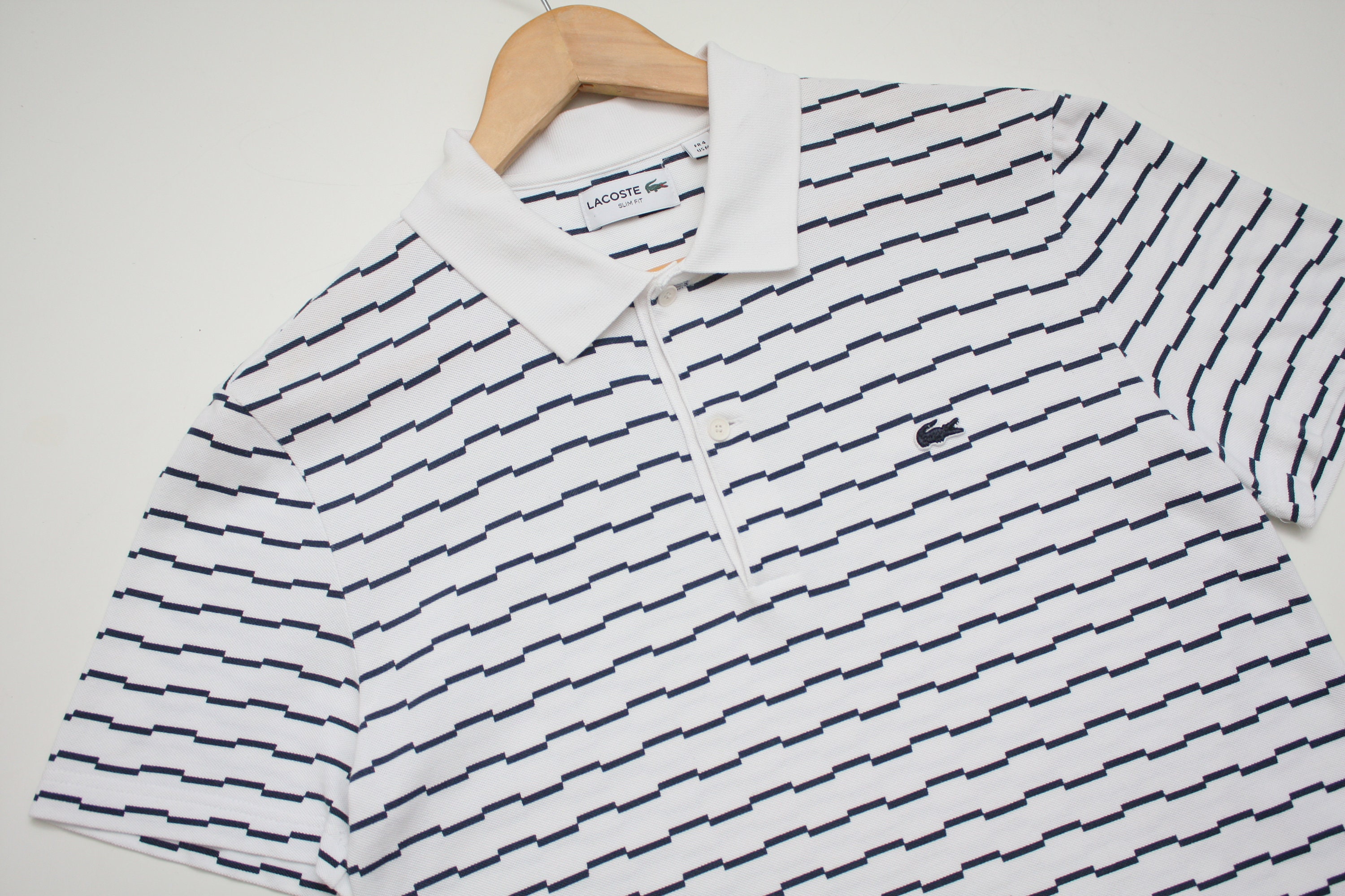 Lacoste White Slim-fit Polo Men's Size Medium - Etsy