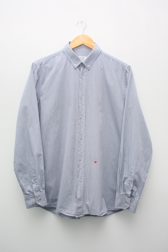 Moschino Heart Shirt Blue Checkered Etsy Ireland