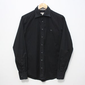 Burberry Black Nova Check L/S Shirt Men's S Made In Spain image 3