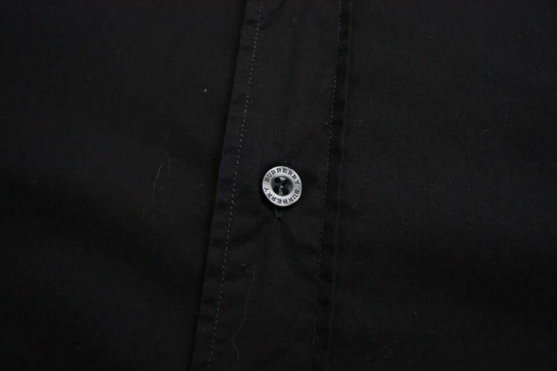 Burberry Black Nova Check L/S Shirt Men's S Made In Spain image 7