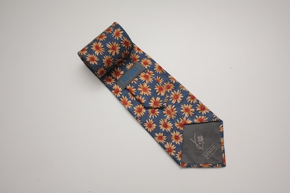 Kenzo Floral Vintage Silk Tie Made In Italy - image 1