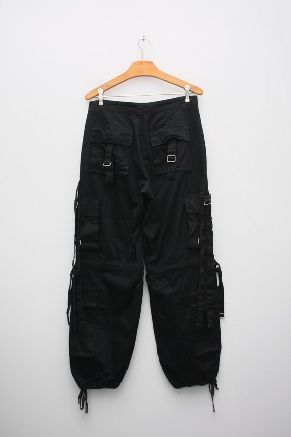 Black Multipocket Transformer Cargo Pant