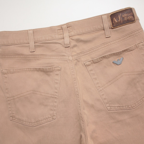 Armani Jeans Pantaloni Vintage Beige Da Uomo 34 Made In Italy