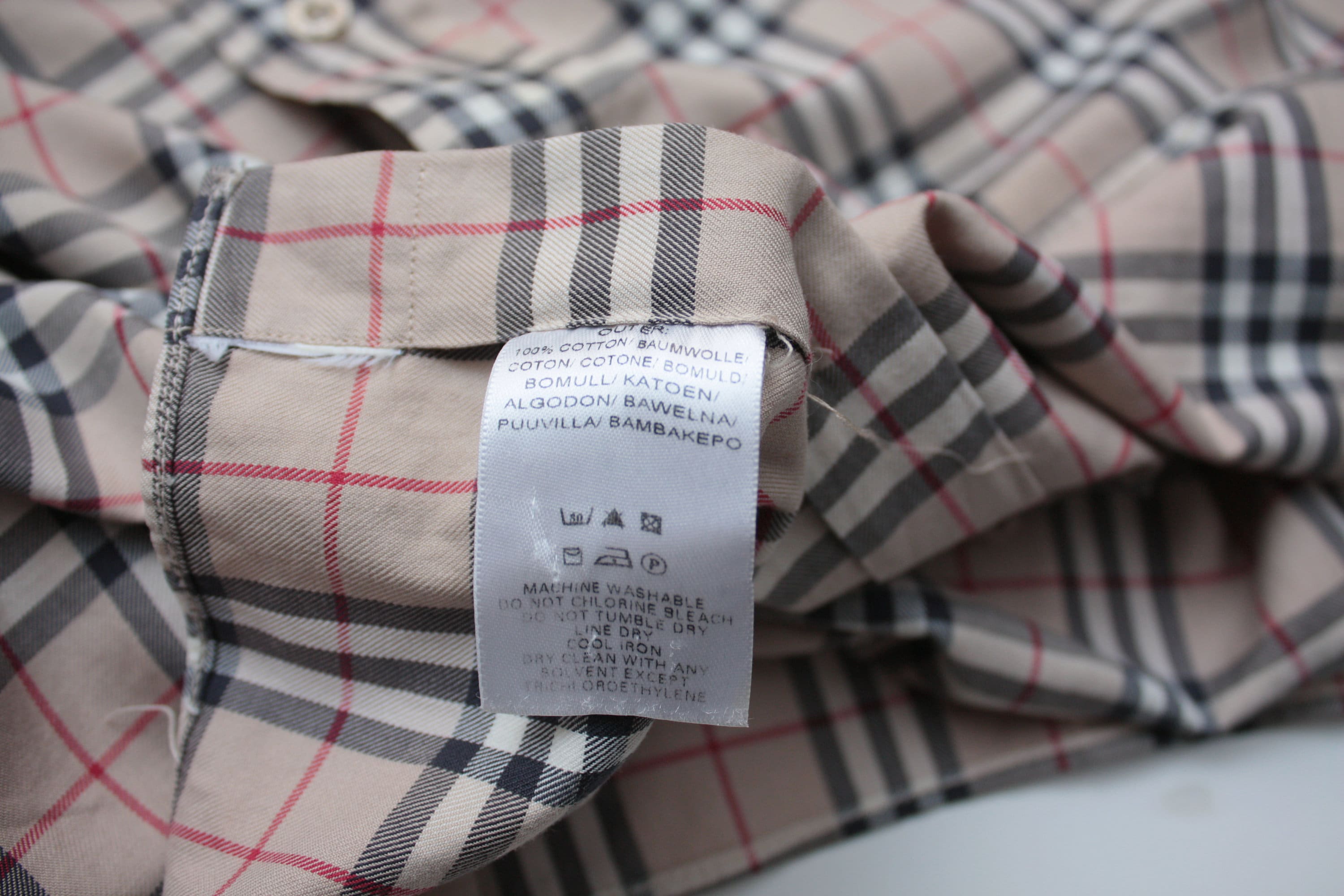 Burberry Nova Check L/S Shirt Small Made in Spain -  Finland