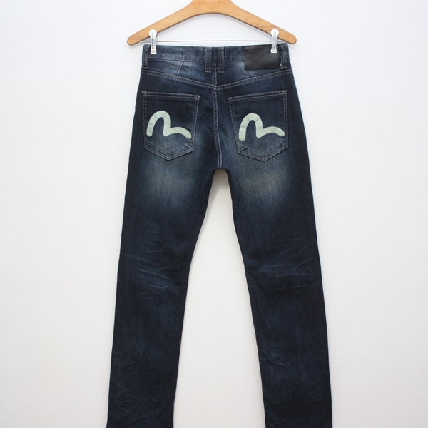 Evisu Navy Blue Denim Jeans 30 Men's