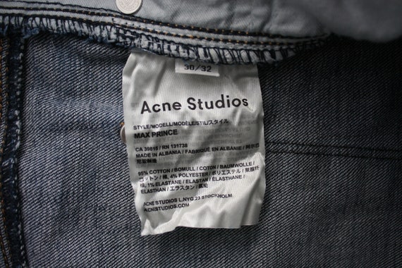 Acne Studios Max Prince Denim Jeans - Etsy