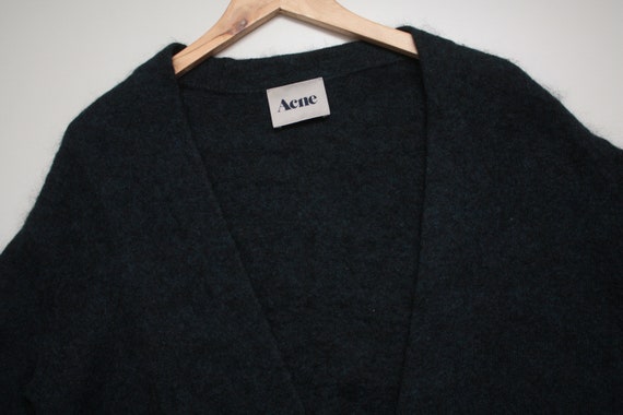 Acne RAYA NEW PAW12 Navy Mohair Wool Blend Cardig… - image 3