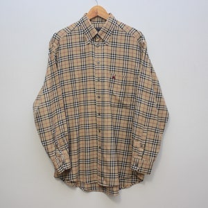 Burberry Nova Check Long Sleeve Shirt Men s Large Etsy India