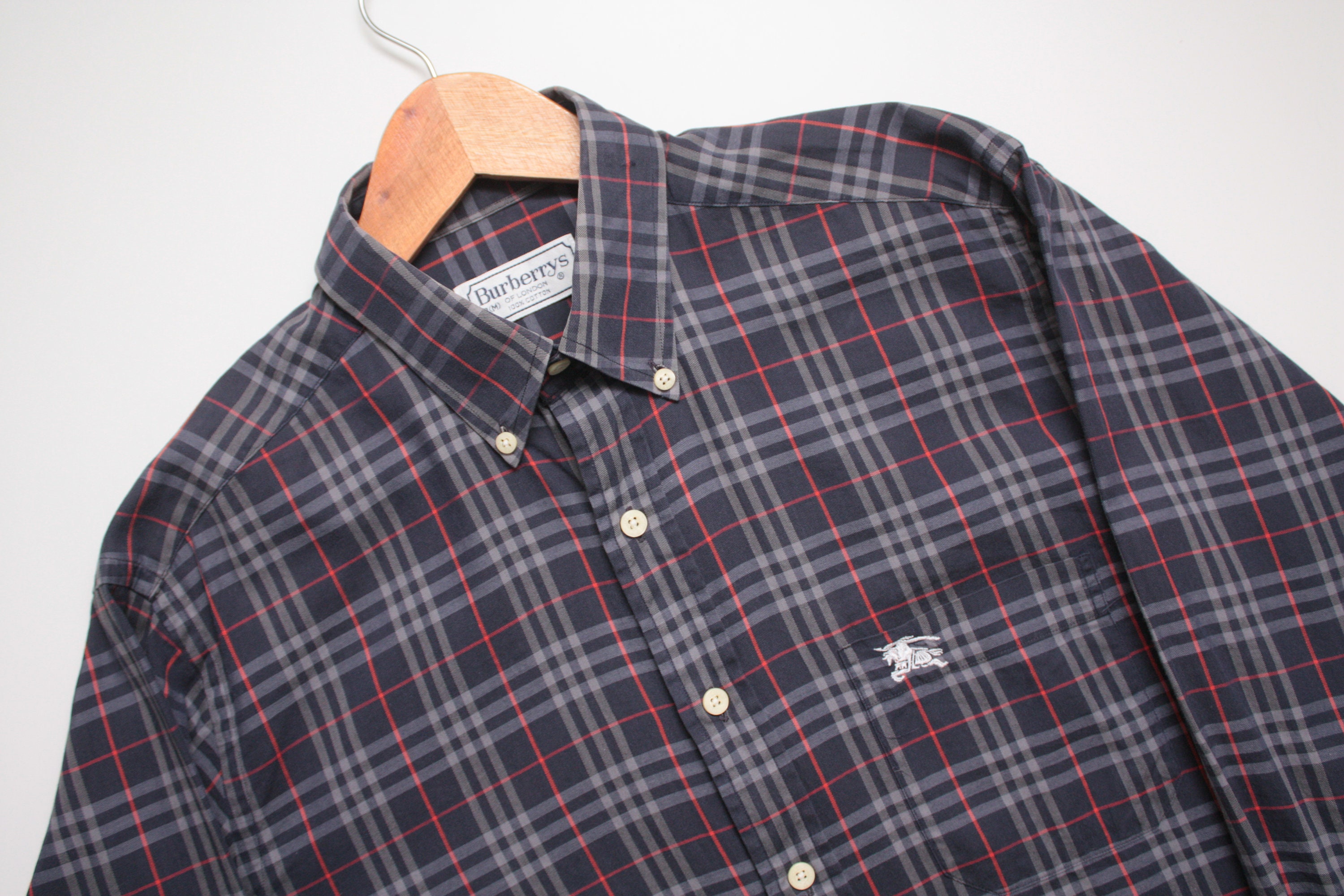 BURBERRY Button-down Collar Vintage Check Stretch Cotton Shirt Multiple  colors ref.235797 - Joli Closet