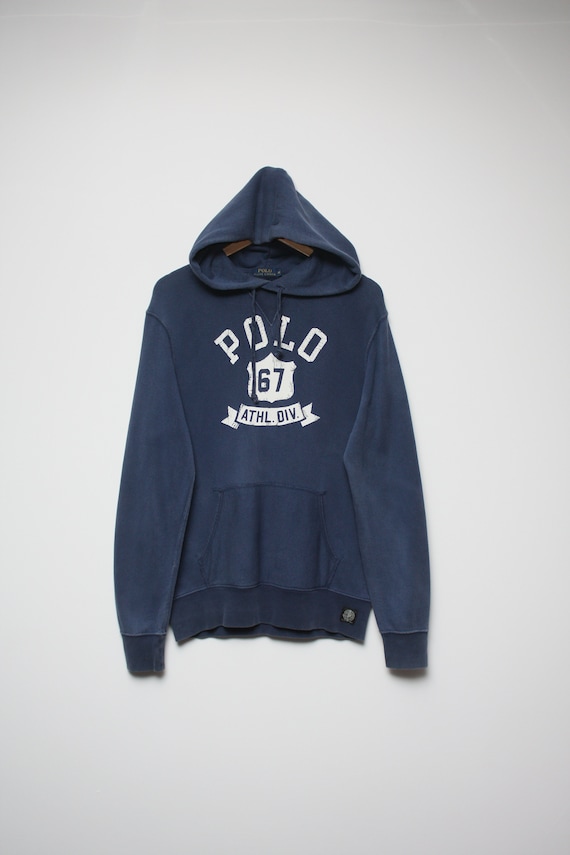 Polo Ralph Lauren Blue Hoodie Etsy