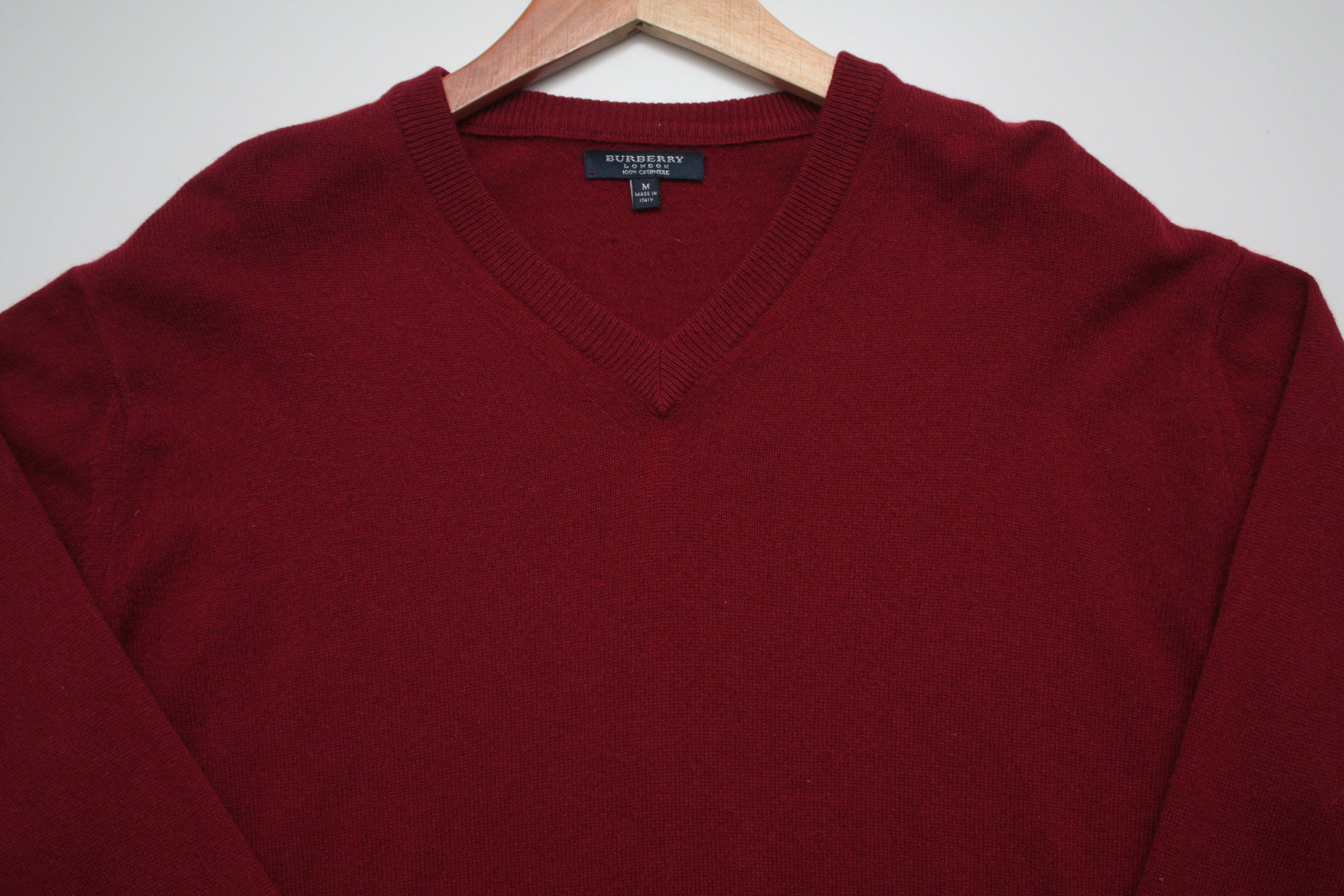burberry men's v neck sweater