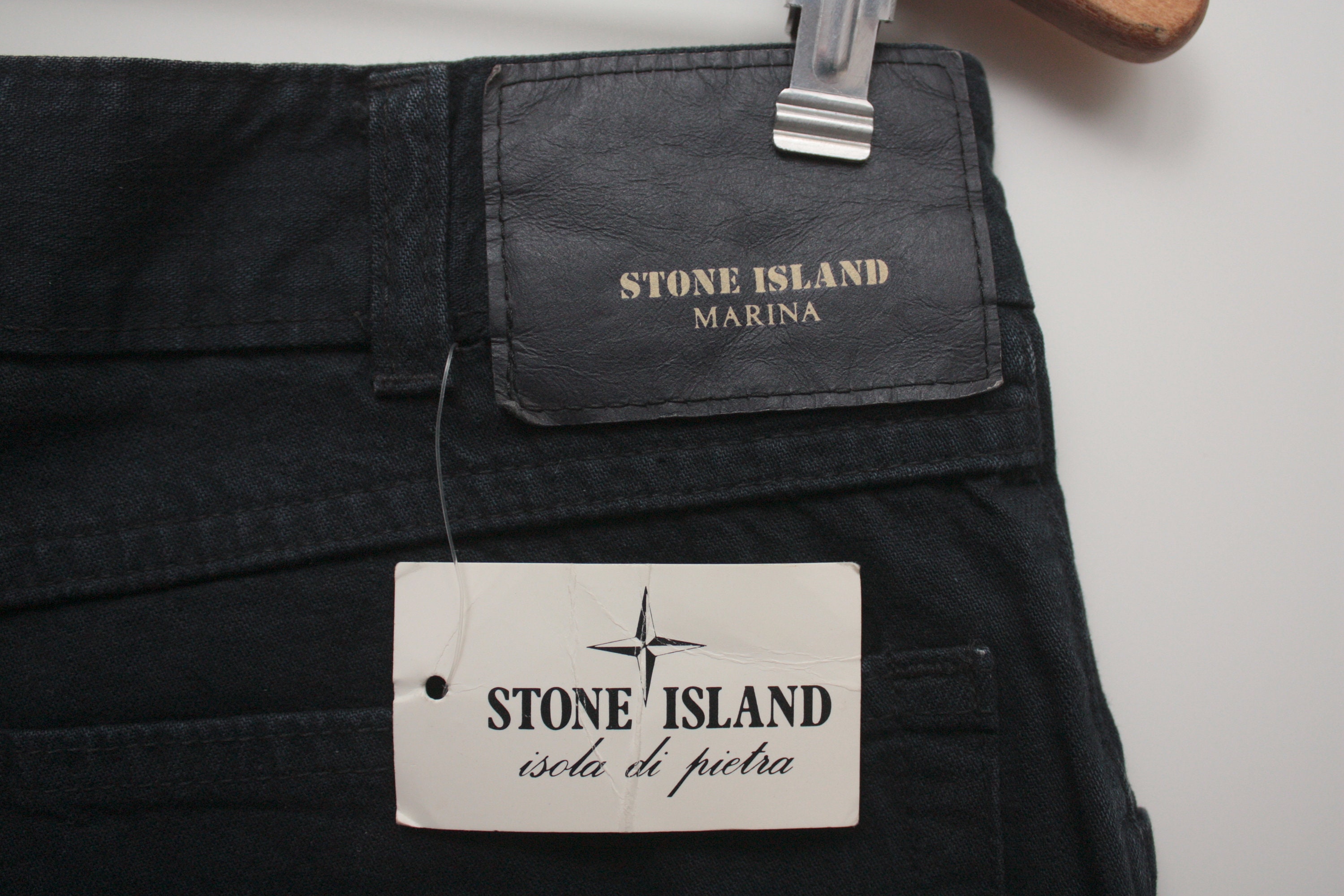 Stone Island Marina Vintage Black Denim Pants SS1994 - Etsy