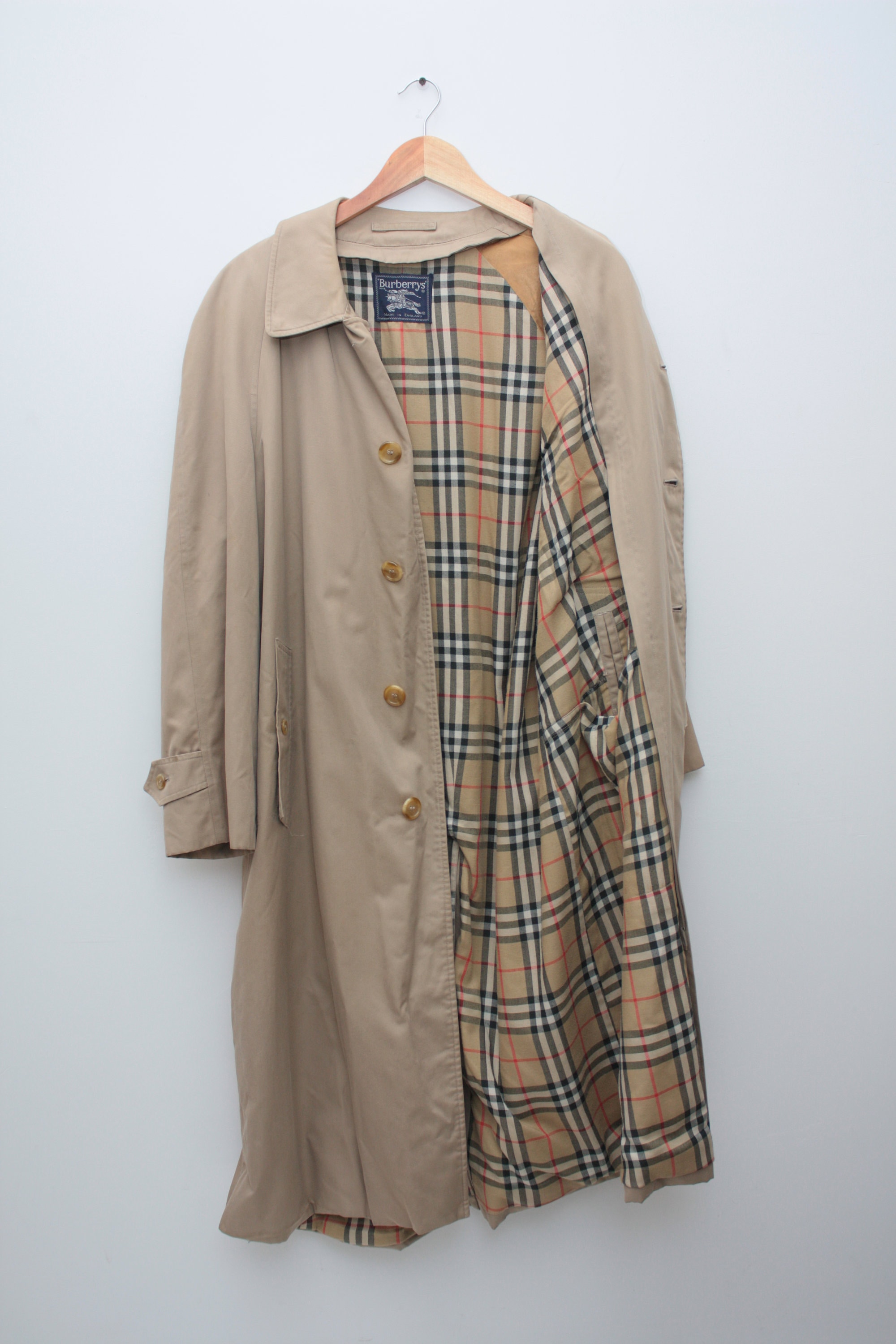 Vintage Men's BURBERRY Nova Check 2 Sides Beige Cotton Bomber Jacket Size  M/L