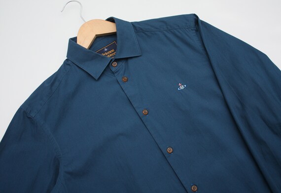 Vivienne Westwood Navy Long Sleeve Luxury Shirt