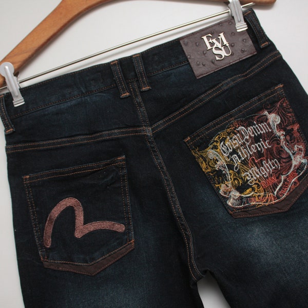 Evisu Navy Denim Jeans Size 30