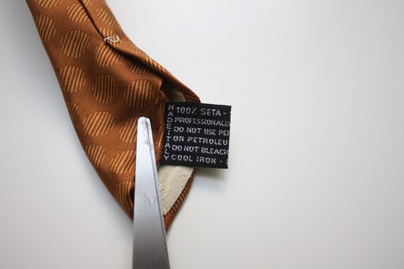 Gianni Versace Mustard Brown Silk Tie Made In Ita… - image 5