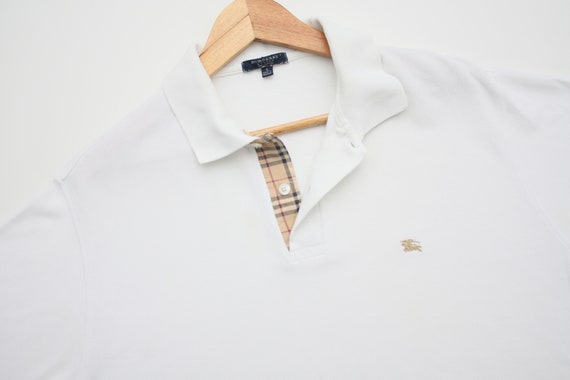 Burberry Nova Check White Short Sleeve Polo