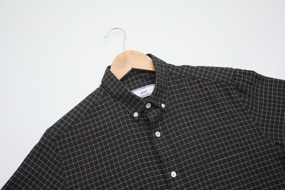 Ami Dark Checkered Long Sleeve Shirt