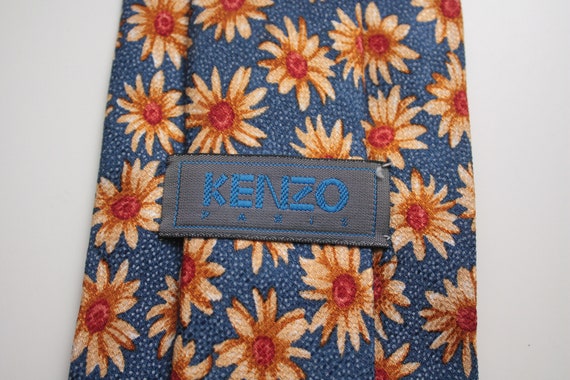 Kenzo Floral Vintage Silk Tie Made In Italy - image 2