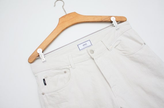 AMI Paris White Denim Jeans