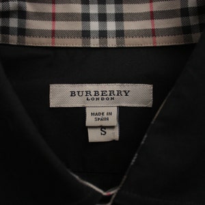 Burberry Black Nova Check L/S Shirt Men's S Made In Spain image 5