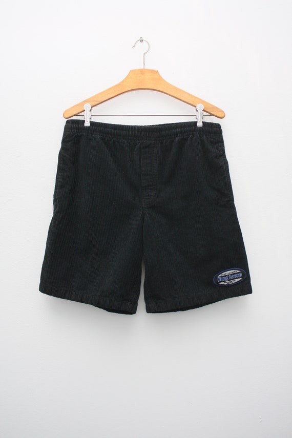 Hang Loose Vintage Velveteen Corduroy Black Surf S
