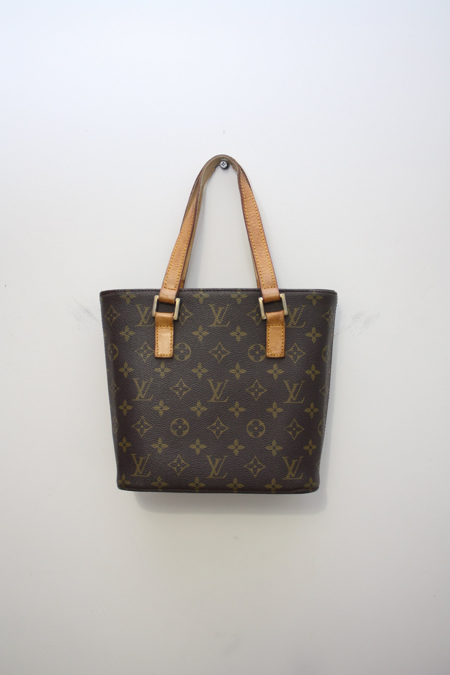 Custom Painted Louis Vuitton Sac Plat Tote Monogram Canvas