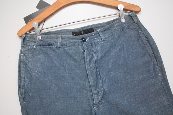 Stone Island Lino Blend Blue Denim Pants Mad In I… - image 5
