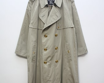 Burberry's Vintage Beige Checkered Trench Coat