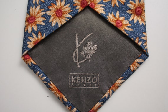 Kenzo Floral Vintage Silk Tie Made In Italy - image 3