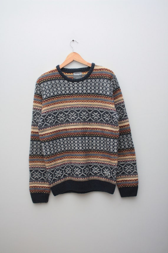 Desigual Multicolor Knitted Sweater Size Medium Me