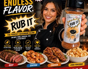 Albanese's Finest Rub It Seasoning Blend – 4 oz – All Purpose Gourmet Seasoning