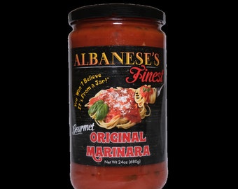 Albanese's Finest Gourmet Pasta Sauce - Our original, classic marinara. You Won't Believe It's From A Jar!  TM