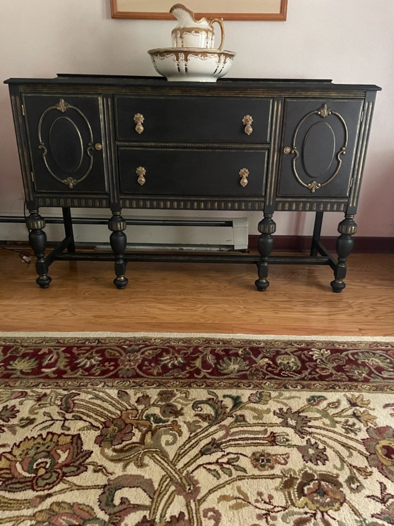 Soldvintage Jacobean Buffet Etsy