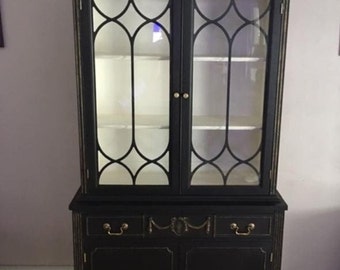 SOLD Vintage Mahogany Hepplewhite Hutch