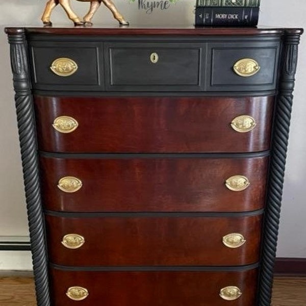 Sold**Do Not Purchase Vintage Federal Hepplewhite Highboy Dresser