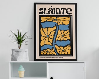 Sláinte Irish Phrase, Irish Definition Print, Irish Language Print, Irish Gift, Irish Home Decor, Irish House, Artists Print Irish Poster