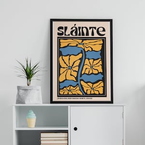 Sláinte Irish Phrase, Irish Definition Print, Irish Language Print, Irish Gift, Irish Home Decor, Irish House, Artists Print Irish Poster
