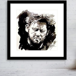 Shane MacGowan Art Print The Pogues Irish Folk Music Celtic Punk Band Fairytale of New York Posters Ireland Buy Irish Wall Decor Art Prints