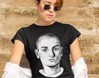 Sinead O'Connor Vintage-inspiriertes T-Shirt, Retro Musik T-Shirt für Fans der irischen Sängerin, Protest-Ikone, zeitlose Kunstfertigkeit, Unisex-Größen erhältlich