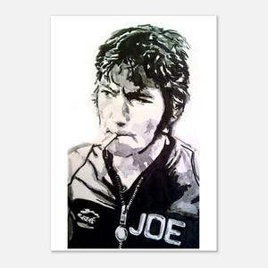 Joey Dunlop Art Print, Isle of Man TT, Biker, Motorcycle Racer Ulster Grand Prix Ulster Grand Prix  North West 200 Portrush Northern Ireland