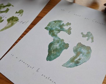 Weihnachtskarten Aquarell Etsy