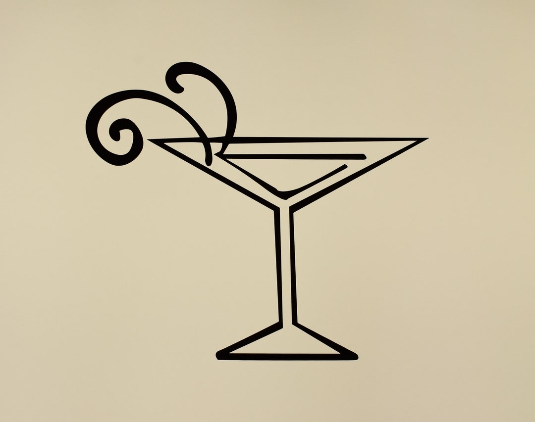 Metal Bar Sign Martini Glass Etsy