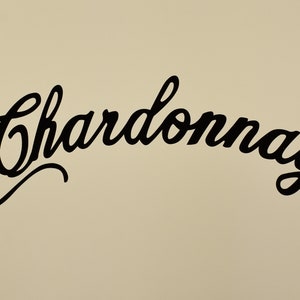 Metal wine sign - Chardonnay