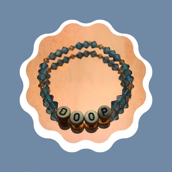 Philadelphia Union | Doop Glass Beaded Bracelet | Light Blue and Gold