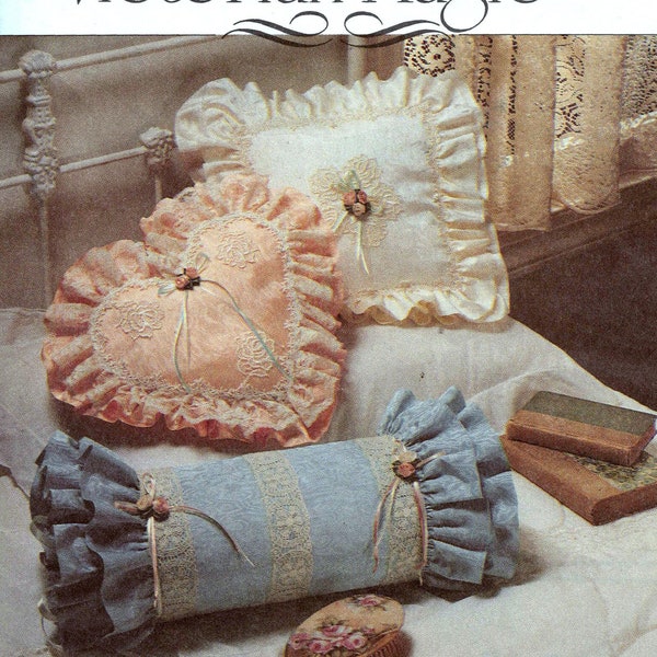 Victorian Magic Pillows, Frames & More Craft Pattern / Frilly Lacy Home Decor and Gifts / McCalls Crafts 0010 Vintage 1980's