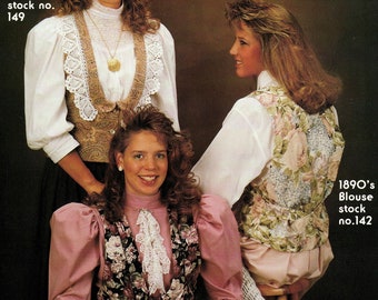 Creative Clothing Pattern: TUXEDO VEST Sewing Pattern - Uncut Sizes 6-16 - Gooseberry Hill #152  Vintage 1989